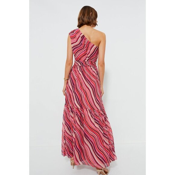 NWT Tuckernuck Sunset Stripe Cadiz Dress in Pink Swirl, Size XS - Picture 4 of 7